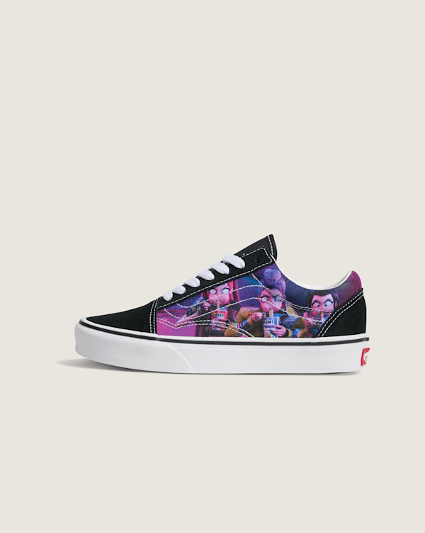 Vans - Old Skool Schoen Voor Kinderen Kpop Demon Hunters (8-14 Jaar)Unisex, Zwart, Grootte: 39-image