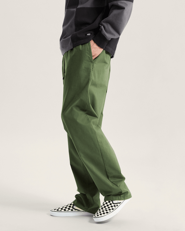 Vans - Range Baggy Tapered Trousers, Man, Green, Size: S (obrázek 5)