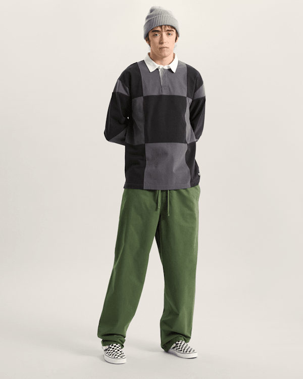 Vans - Range Baggy Tapered Trousers, Man, Green, Size: S (obrázek 6)