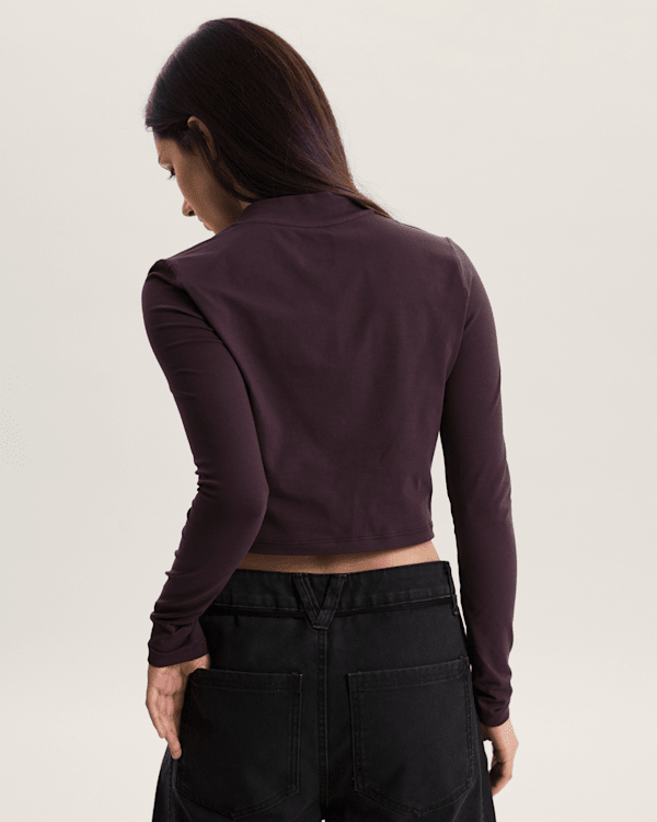 Vans - Script Mini Mock T-Shirt, Woman, Blue, Size: M (obrázek 4)