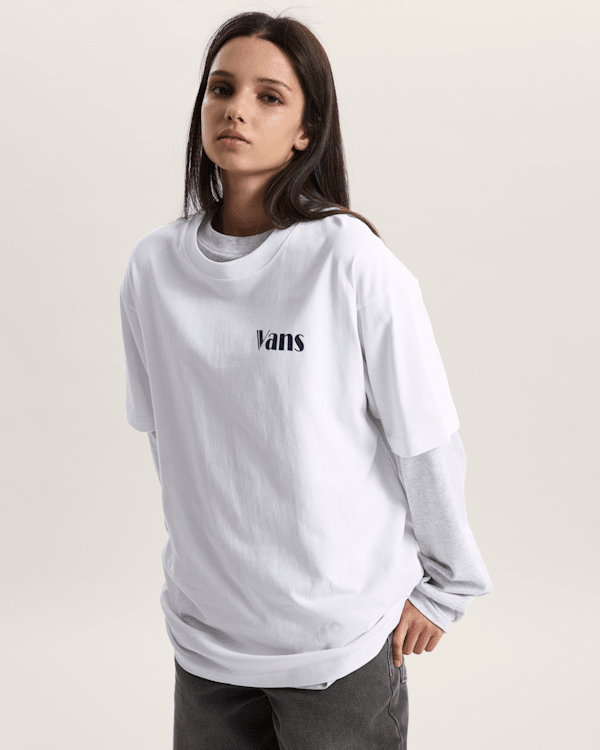 Vans - Club Vans Short Sleeve T-Shirt, Woman, White, Size: M (obrázek 3)