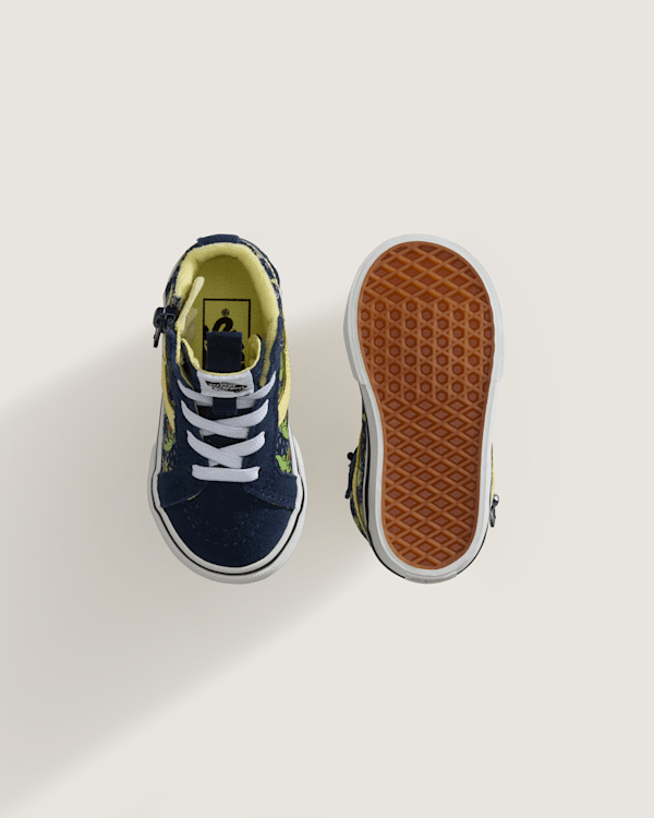 Vans - Toddler Sk8-Hi Side Zip Shoes (1-4 Years), Blue, Size: 25 (obrázek 3)