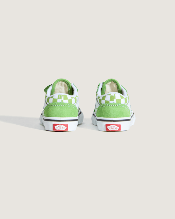 Vans - Toddler Old Skool V Checkerboard Shoes (1-4 Years), Green, Size: 24 (obrázek 4)