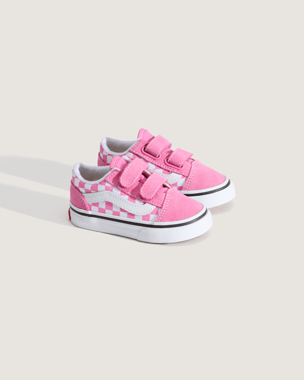 Vans – Toddler Old Skool V Checkerboard Shoes (1-4 Years), Pink, Size: 25