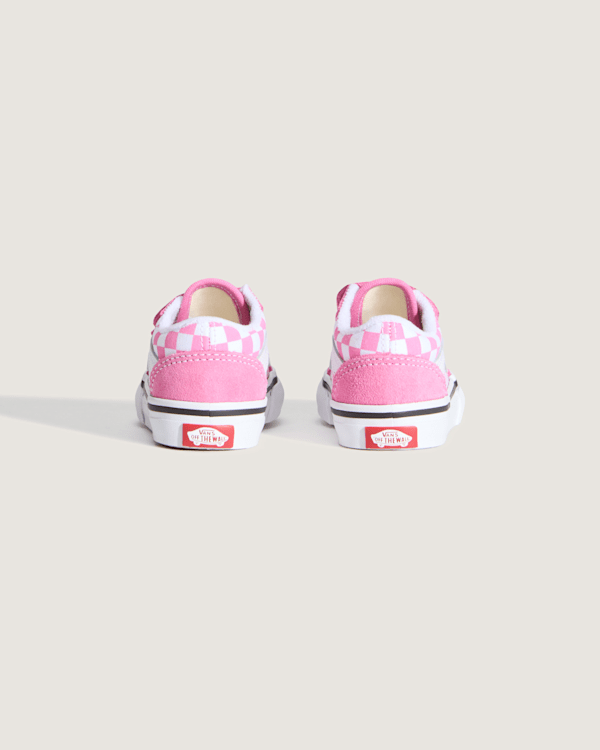 Vans - Toddler Old Skool V Checkerboard Shoes (1-4 Years), Pink, Size: 19 (obrázek 4)