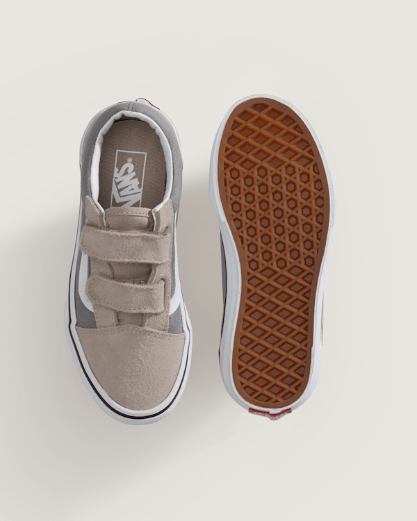 Vans - Kids Old Skool V Shoes (4-8 Years), Grey, Size: 28 (obrázek 3)