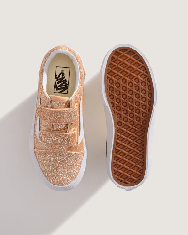 Vans - Kids Old Skool V Shoes (4-8 Years), Orange, Size: 31.5 (obrázek 3)