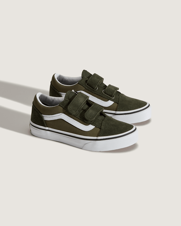 Vans – Kids Old Skool V Shoes (4-8 Years), Green, Size: 32