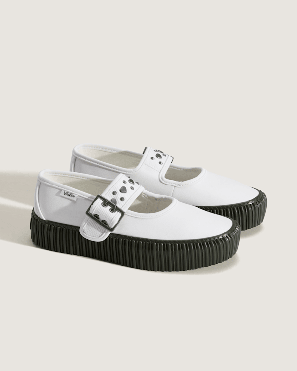 Vans - Mary Jane Creeper Platform Shoes, Man, White, Size: 39 (obrázek 3)