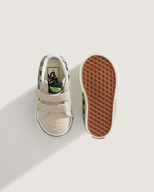 Vans - Toddler Sk8-Mid V Shoes (1-4 Years), Beige, Size: 21 (obrázek 3)