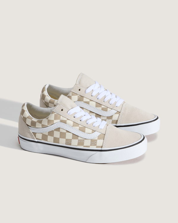 Vans - Old Skool Checkerboard Shoes, Man, Beige, Size: 44.5 (obrázek 2)
