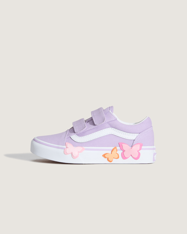 Vans - Kids Old Skool V Shoes (4-8 Years), Lilac, Size: 28