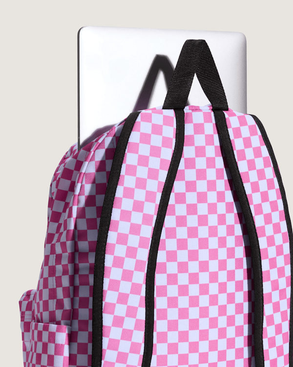 Vans - Old Skool Checkerboard Backpack, Man, Pink, Size: One size (obrázek 5)