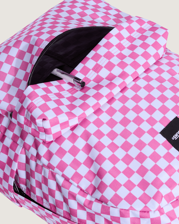 Vans - Old Skool Checkerboard Backpack, Man, Pink, Size: One size (obrázek 7)