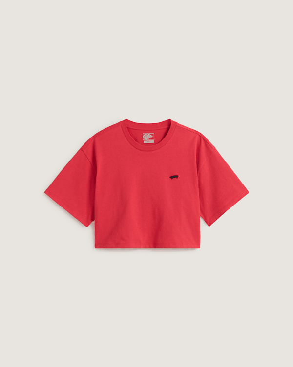 Vans - Camiseta W SALTON RELAX CROP, Mujer, Rosa, Talla: L