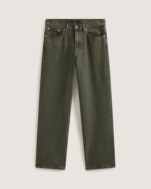 Vans - Pantalones vaqueros holgados Check-5, Hombre, Verde, Talla: 28