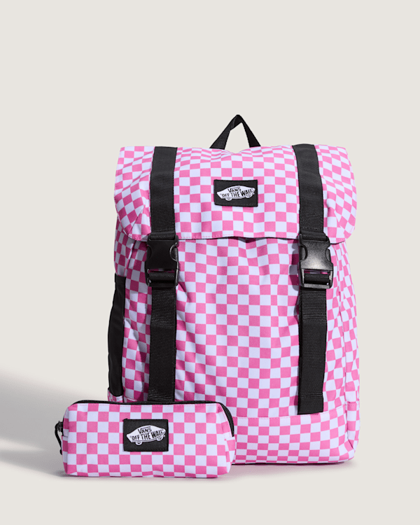 Vans - Vans Utility Backpack CHECKERBOARD Pink Fizz, Pink, Size: One size