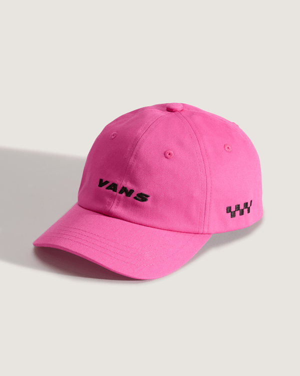 Vans - Gorra tipo jockey Check Side, Rosa, Talla: Talla única