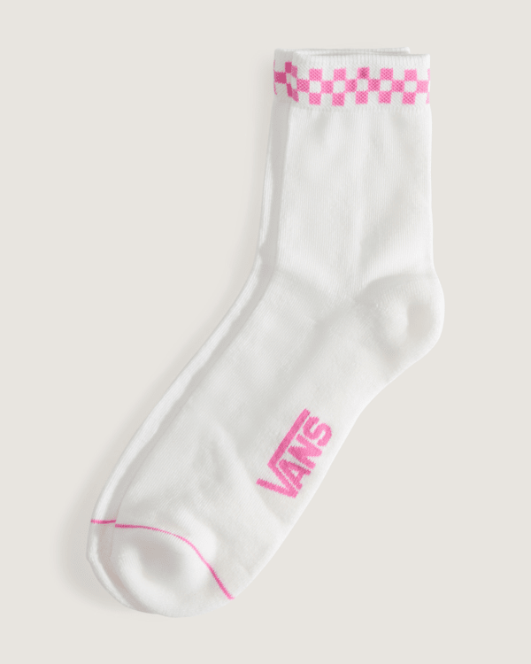 Vans - Calcetines de media caña Peek-A-Check (1 par), Hombre, Rosa, Talla: S (34.5-38​)
