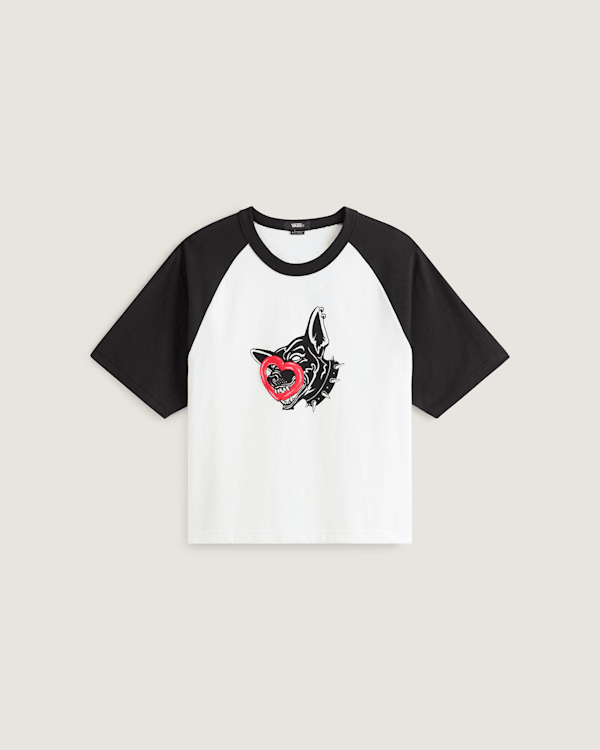 Vans - Camiseta corta Dayana Dog Face, Hombre, Blanco, Talla: L