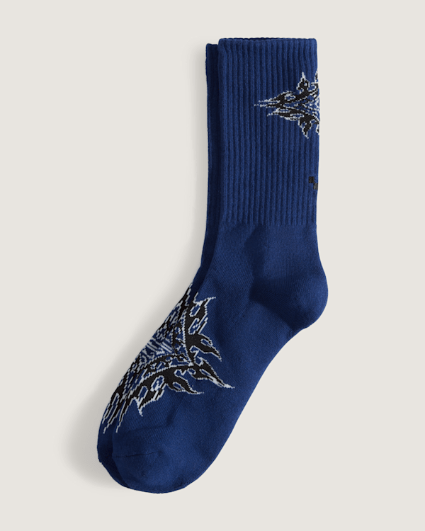 Vans - Premium Flame Crew Socken (1 Paar), Herren, Blau, Größe: S (34.5-38​)
