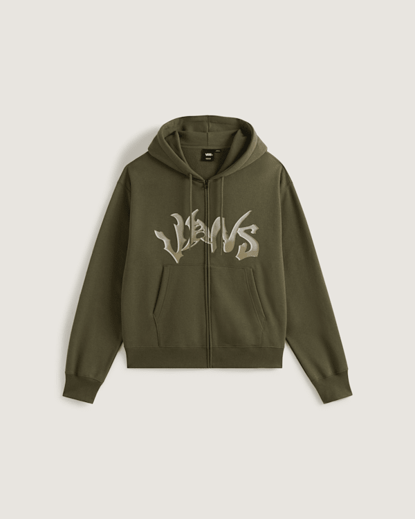 Vans - Wild Circle Hoodie mit durchgehendem Reißverschluss, Herren, Grün, Größe: L