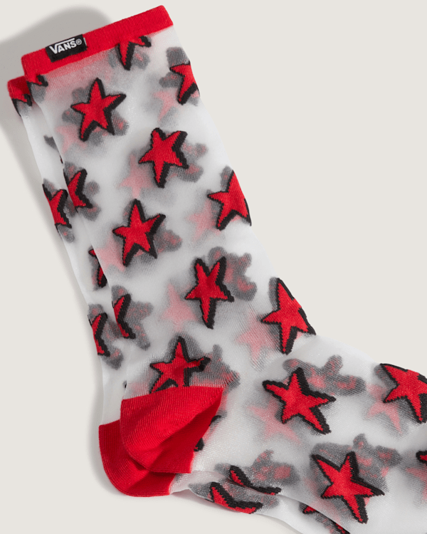 Vans - Hazy Sheer Crew Socks (1 pair), Man, Red, Size: M (38.5-42​) (obrázek 3)