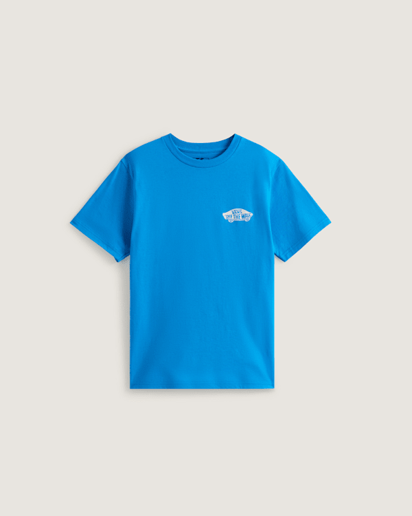 Vans - Camiseta Double Standard de niños (8-14 años), Azul, Talla: L