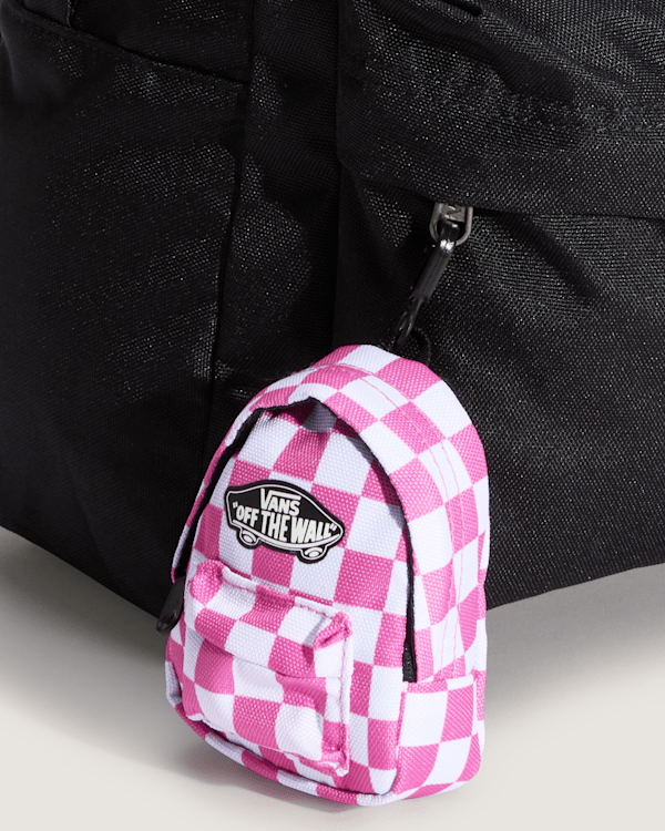 Vans - Micro Old Skool Backpack CHECKERBOARD Pink Fizz, Man, Pink, Size: One size (obrázek 3)