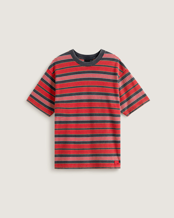 Vans - Pique Stripe Knit T-Shirt, Man, Red, Size: XXL