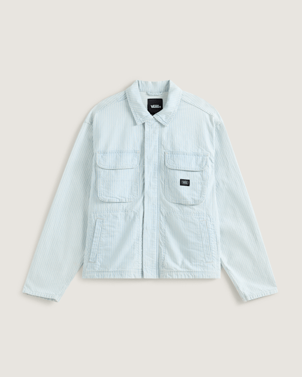 Vans - Umber Denim Stripe Jacket, Man, Grey, Size: S