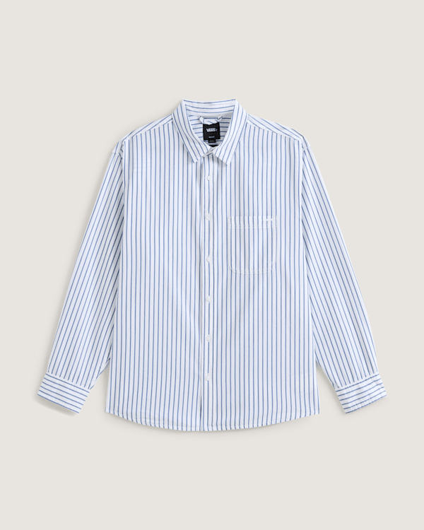 Vans - Premium Dobby Stripe Langarmshirt, Herren, Weiß, Größe: XL