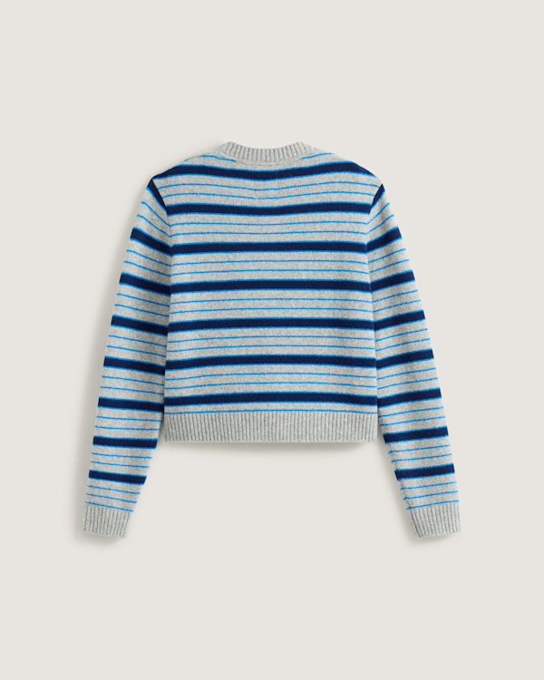 Vans – Premium Dolly Stripe Cardigan Sweatshirt, Woman, Grey, Size: L