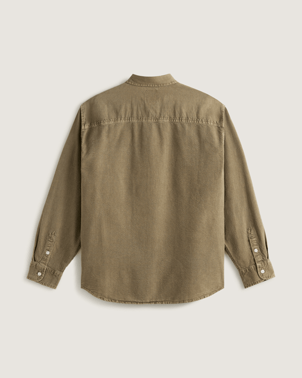 Vans – Lawson Seersucker Pigment Long Sleeve Shirt, Man, Beige, Size: L