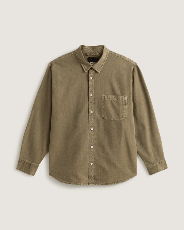 Vans - Pigmentgefärbtes Lawson Seersucker-Langarmhemd, Herren, Beige, Größe: XS