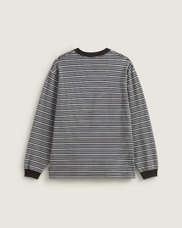 Vans – Wesley Stripe Long Sleeve Knit Shirt, Man, Black, Size: L