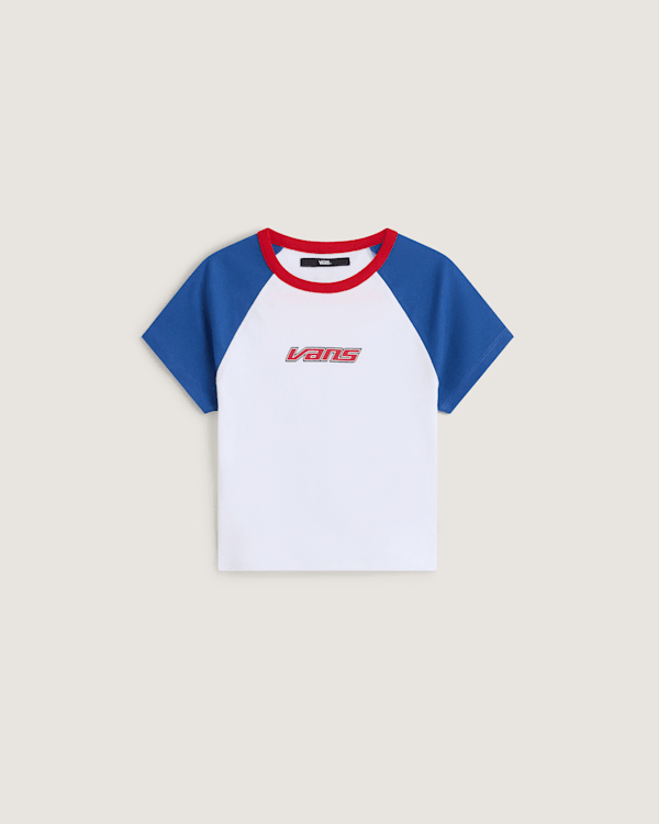 Vans - Camiseta Clare Baby, Mujer, Azul, Talla: XXS