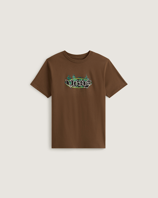 Vans - Dziecięcy T-shirt Night Spark (8-14 lat)unisex, Brązowy, Size: S
