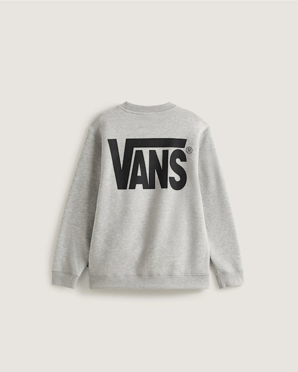 Vans – Kids Stretch Logo Crew Sweatshirt (8-14 Years), Grey, Size: XL