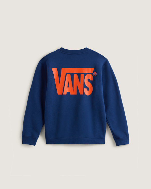Vans – Kids Stretch Logo Crew Sweatshirt (8-14 Years), Blue, Size: L