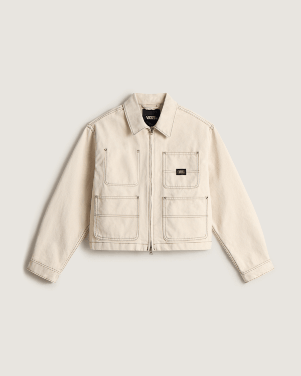 Vans - Chaqueta Emily Boxy Work Wear, Mujer, Blanco, Talla: L
