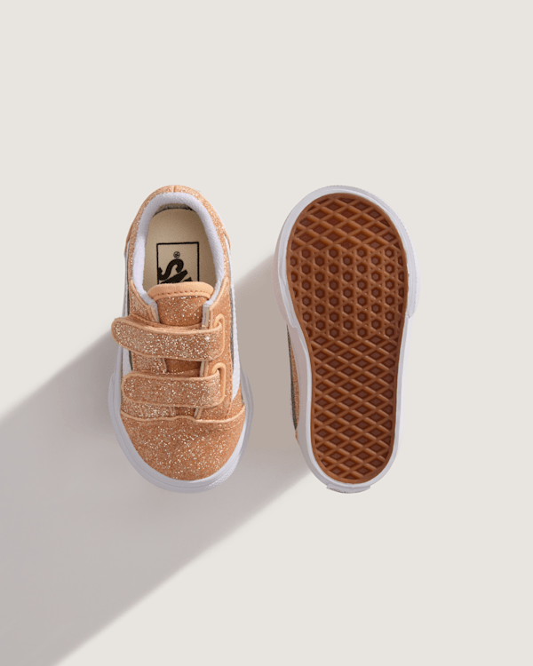 Vans - Toddler Old Skool V Shoes (1-4 Years), Orange, Size: 21 (obrázek 3)