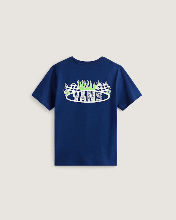 Vans – Kids Racing Flames T-Shirt (8-14 Years), Blue, Size: L