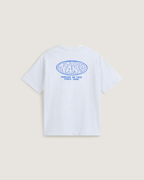 Vans – WORLD TOUR LOOSE SS TEE Light Grey Heather, Man, Grey, Size: L