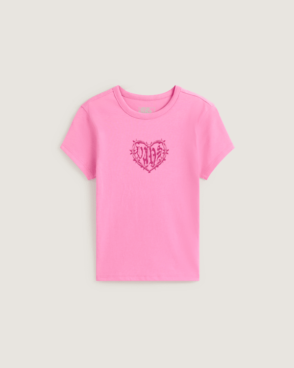 Vans - Barbed Heart T-Shirt, Woman, Pink, Size: XXS