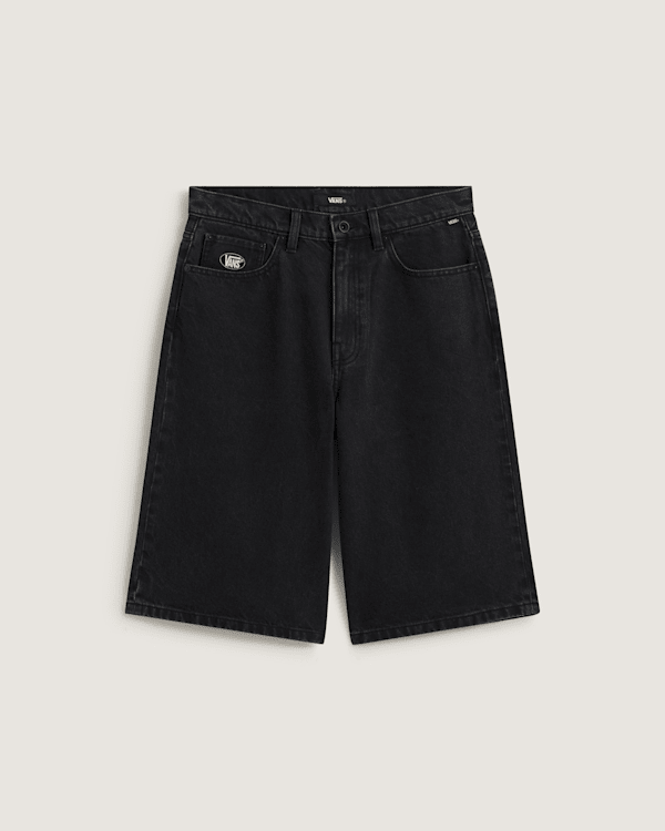 Vans - Pantalones cortos de denim con logotipo estirado, Hombre, Negro, Talla: 29