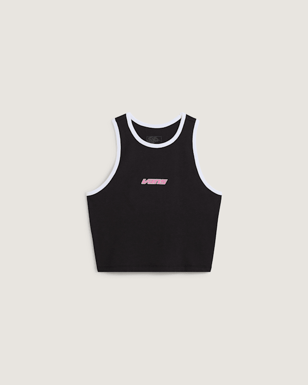 Vans - Camiseta sin mangas Retro Speed, Mujer, Negro, Talla: L