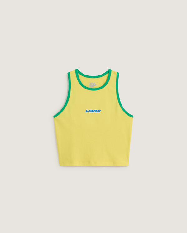 Vans - Camiseta sin mangas Retro Speed, Mujer, Amarillo, Talla: XXL