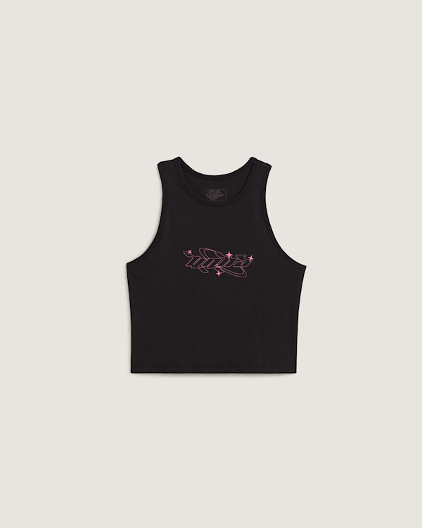 Vans - Camiseta sin mangas Y2K Star, Mujer, Negro, Talla: L