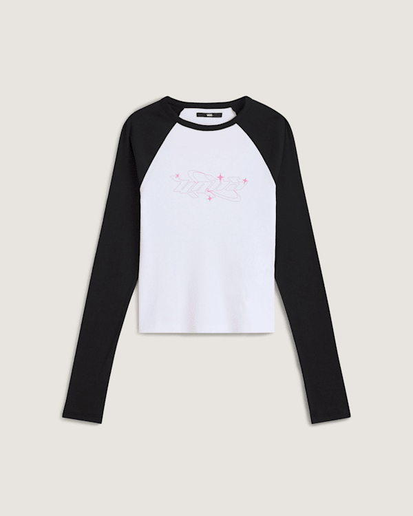 Vans - T-shirt à manches longues Y2K Star Raglan, Femme, Noir, Taille: L